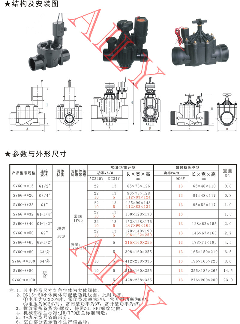 SV6G先导膜片式电磁阀